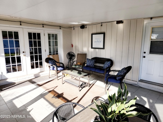 view of patio with french doors