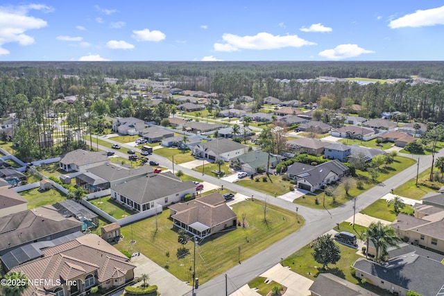 aerial view with a residential view