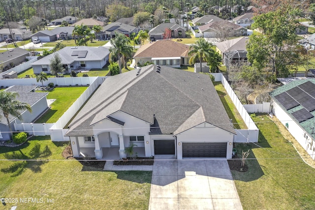 aerial view featuring a residential view