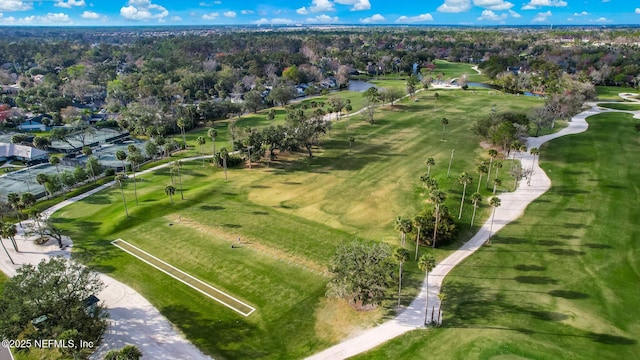 aerial view with golf course view