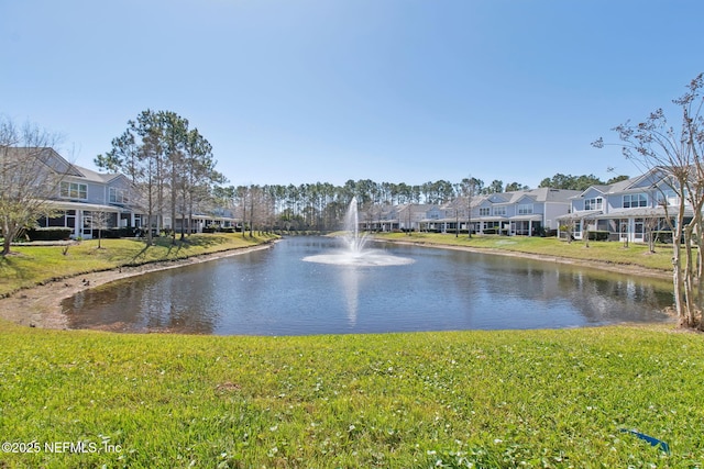 property view of water featuring a residential view