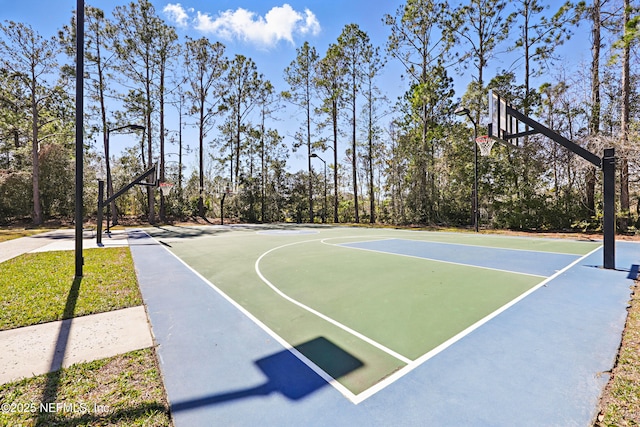 view of sport court with community basketball court