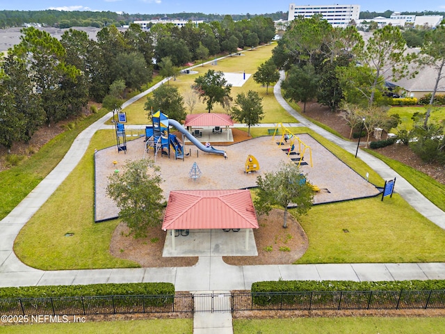 birds eye view of property