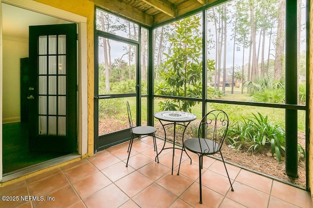 view of sunroom