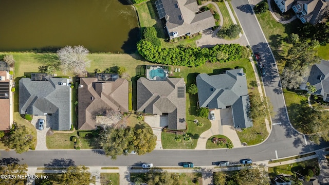 aerial view featuring a residential view