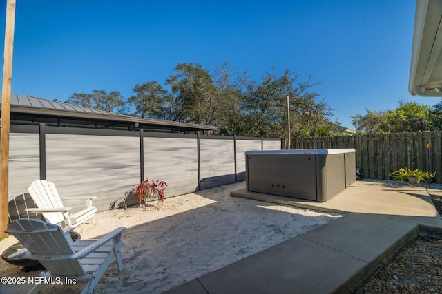 view of patio / terrace featuring a fenced backyard