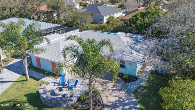 bird's eye view featuring a residential view