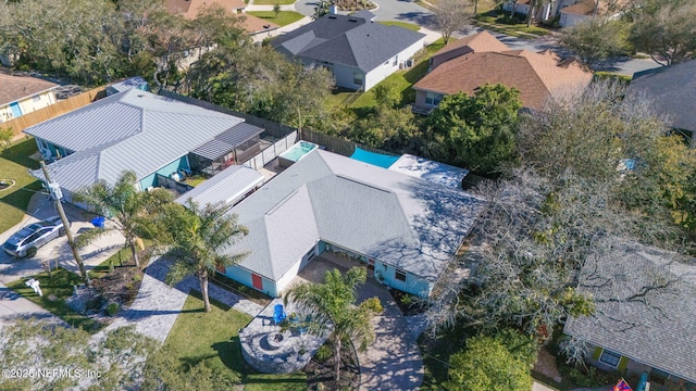 bird's eye view featuring a residential view