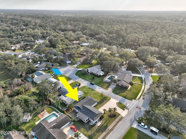 aerial view featuring a residential view