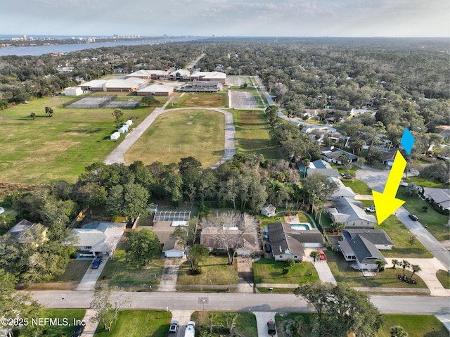 bird's eye view featuring a residential view