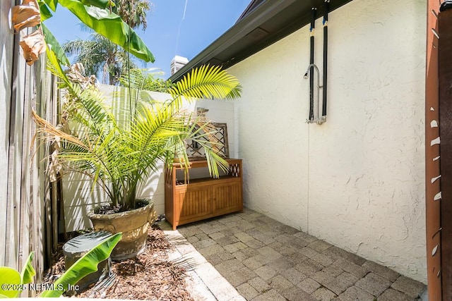 view of property exterior with stucco siding