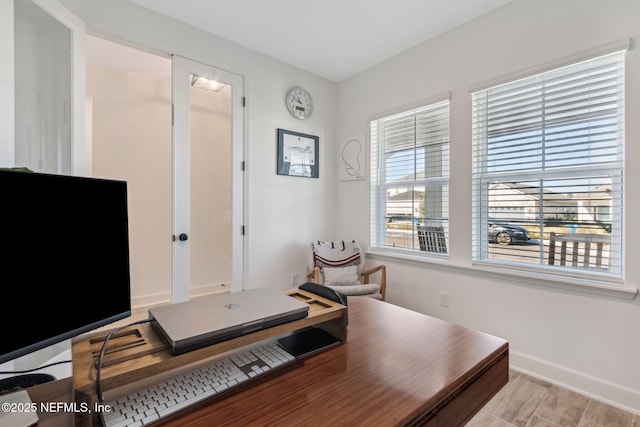 office area with baseboards