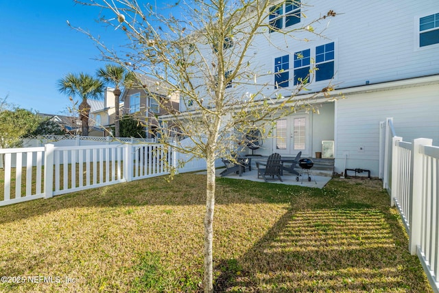 2072 Gail Ave, Jacksonville Beach, FL 32250 - view of yard with a patio, french doors, and a fenced backyard