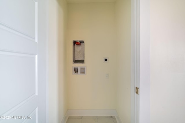 2072 Gail Ave, Jacksonville Beach, FL 32250 - washroom with baseboards, hookup for an electric dryer, hookup for a washing machine, and laundry area