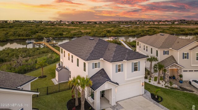 367 Five Island Dr, Saint Augustine, FL 32080 - birds eye view of property with a water view
