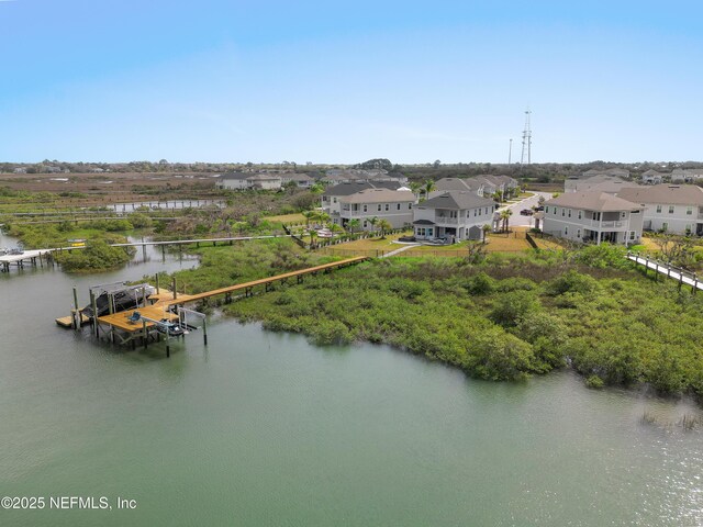 367 Five Island Dr, Saint Augustine, FL 32080 - birds eye view of property with a water view and a residential view