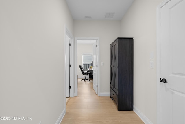367 Five Island Dr, Saint Augustine, FL 32080 - hall with light wood-style floors, baseboards, and visible vents