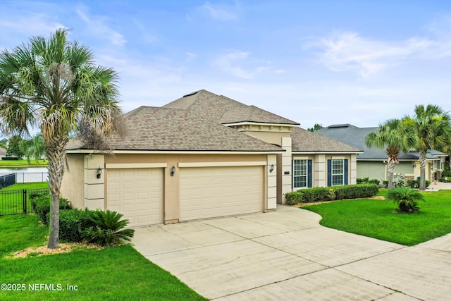 244 Palazzo Cir, Saint Augustine, FL 32092 - view of front of home with stucco siding, an attached garage, driveway, and roof with shingles