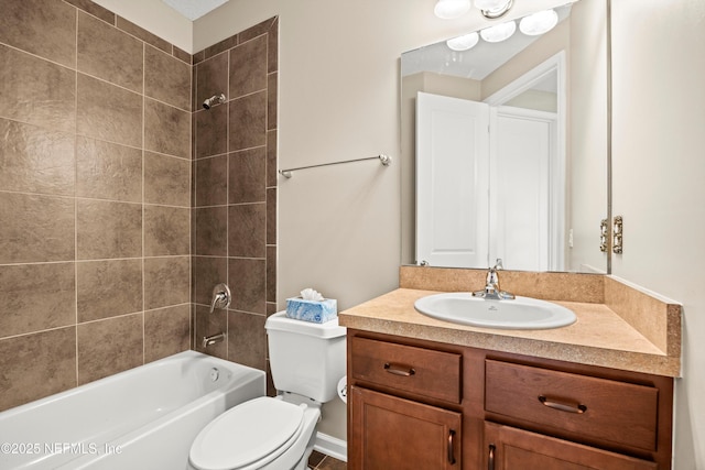 244 Palazzo Cir, Saint Augustine, FL 32092 - bathroom featuring vanity, toilet, and shower / bathtub combination