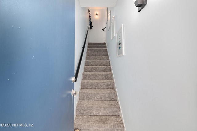 stairs with baseboards