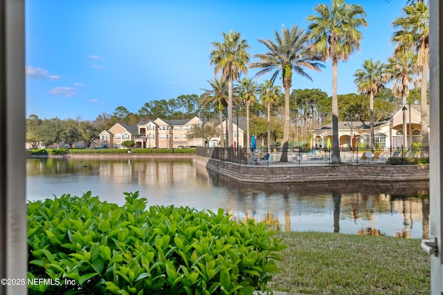 property view of water featuring a residential view