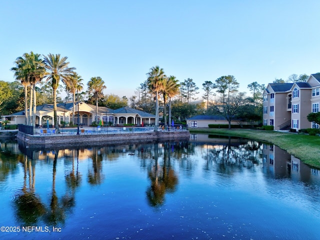 view of water feature