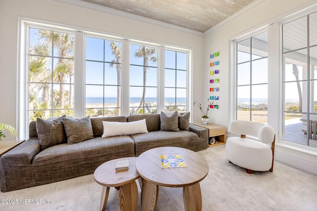 sunroom / solarium with a healthy amount of sunlight