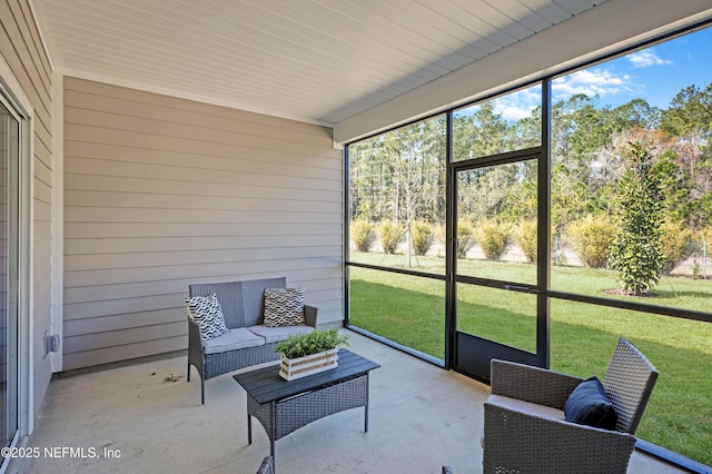 view of sunroom