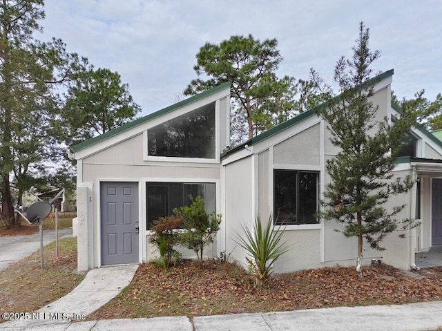 view of mid-century home