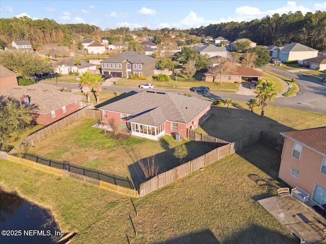 drone / aerial view featuring a residential view