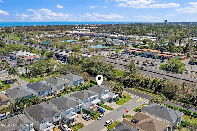 aerial view with a residential view