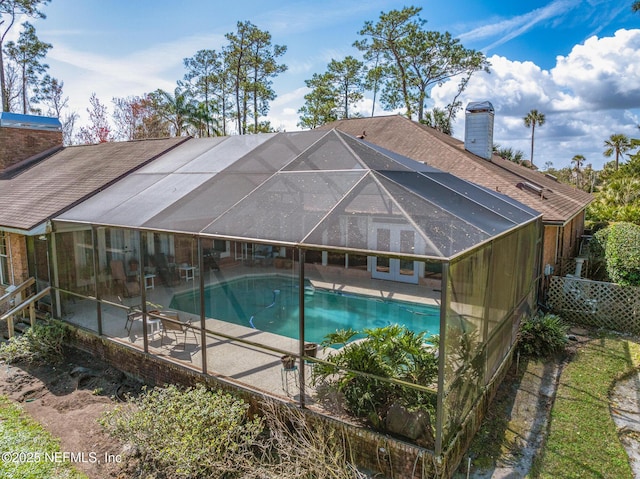 24620 Deer Trace Dr, Ponte Vedra Beach, FL 32082 - pool featuring a lanai, a patio area, and fence