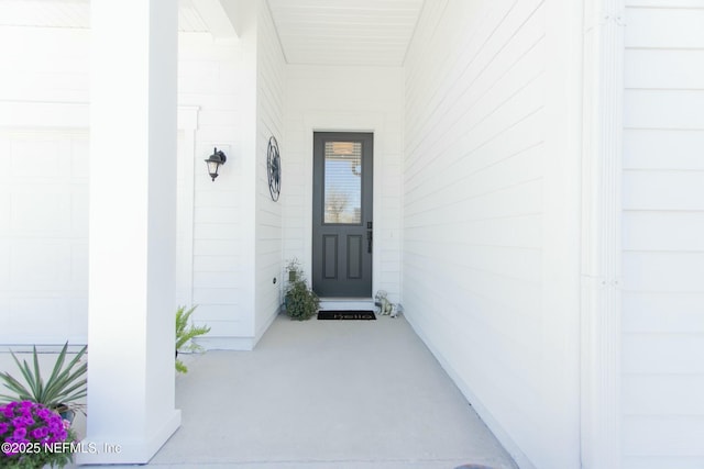 view of doorway to property