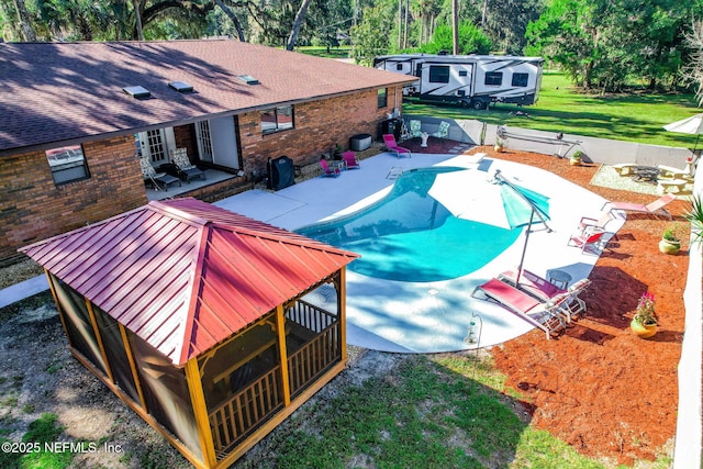 17524 Eagle Bend Blvd, Jacksonville, FL 32226 - outdoor pool featuring a patio area and a fenced backyard