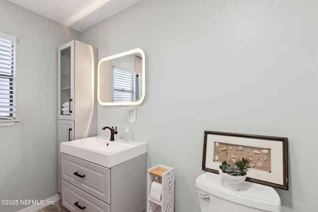 17524 Eagle Bend Blvd, Jacksonville, FL 32226 - half bath featuring toilet, baseboards, and vanity