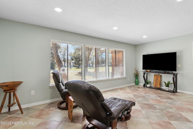 17524 Eagle Bend Blvd, Jacksonville, FL 32226 - sitting room featuring recessed lighting, a textured ceiling, and baseboards