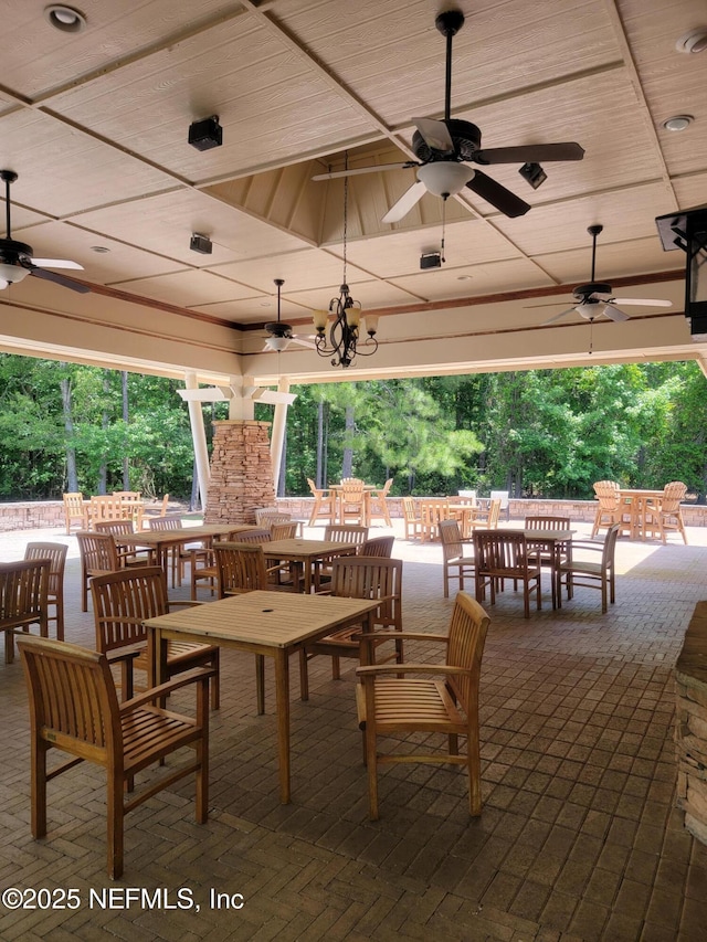 view of patio with outdoor dining area