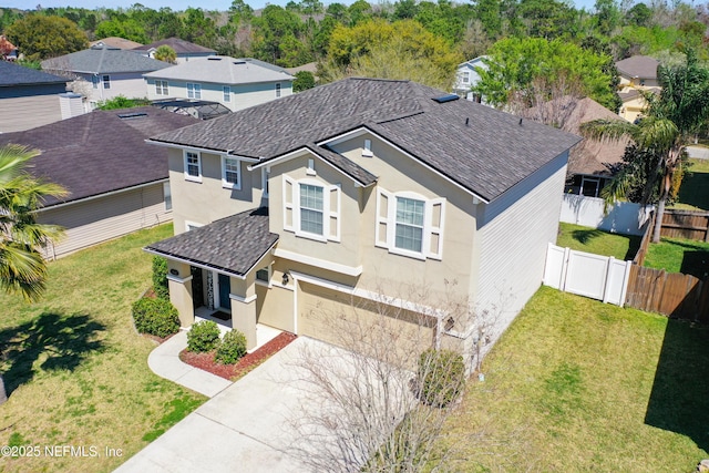 bird's eye view with a residential view