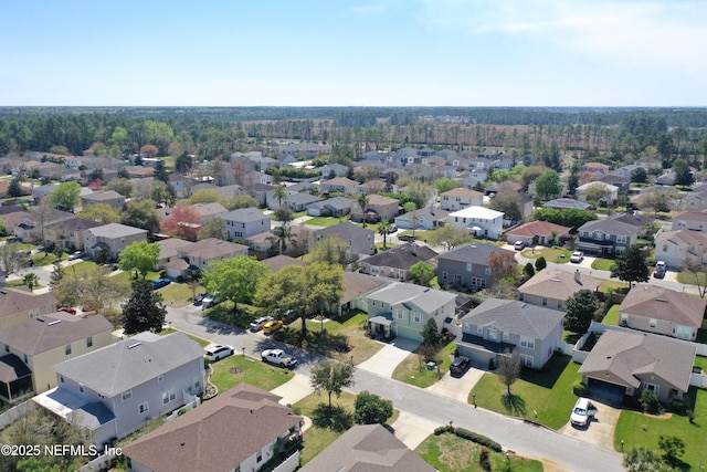 bird's eye view featuring a residential view