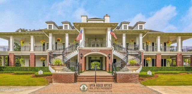 3925 Leatherwood Dr, Orange Park, FL 32065 - view of front of house featuring stairs and covered porch