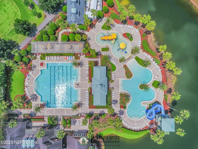 3925 Leatherwood Dr, Orange Park, FL 32065 - bird's eye view of a pool area
