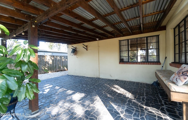 view of patio / terrace with fence