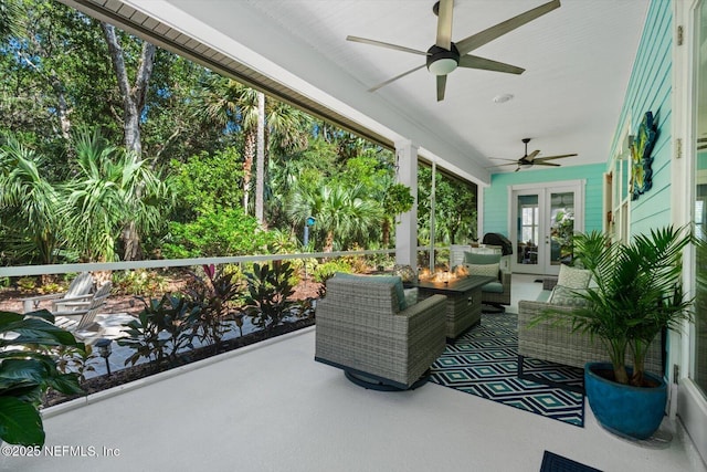 view of sunroom