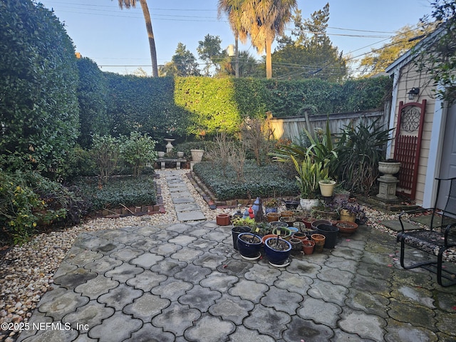 view of patio with fence