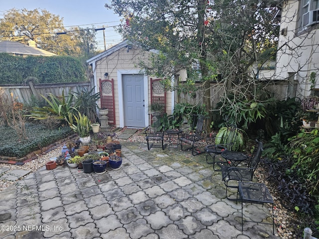 view of patio / terrace with fence