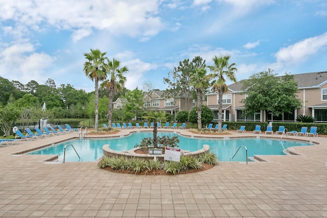 pool featuring a patio