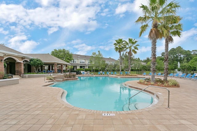 pool featuring a patio