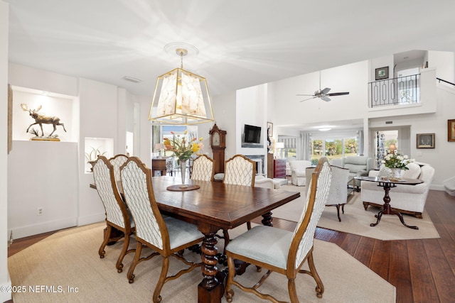 22 Walkers Ridge Dr, Ponte Vedra Beach, FL 32082 - dining area featuring wood finished floors and ceiling fan