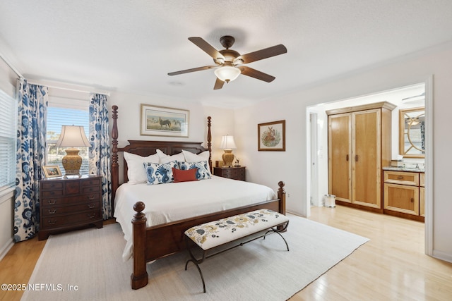 22 Walkers Ridge Dr, Ponte Vedra Beach, FL 32082 - bedroom featuring light wood finished floors, ceiling fan, and ornamental molding