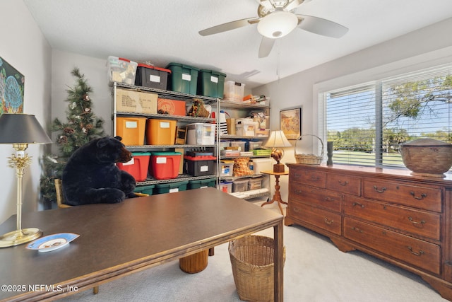 22 Walkers Ridge Dr, Ponte Vedra Beach, FL 32082 - carpeted office with a ceiling fan